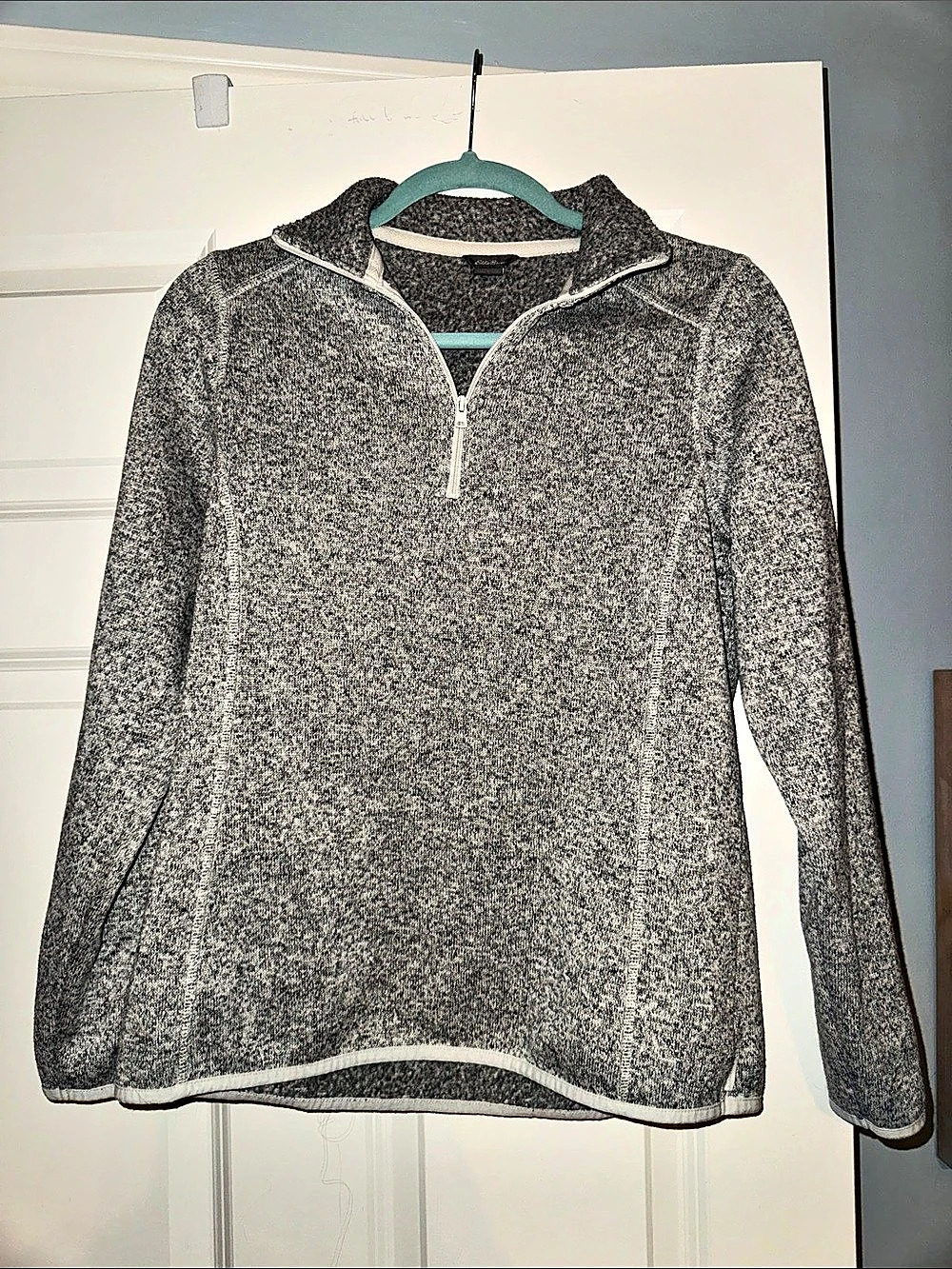 Eddie Bauer Gray Fleece 1/4 Zip Pullover
